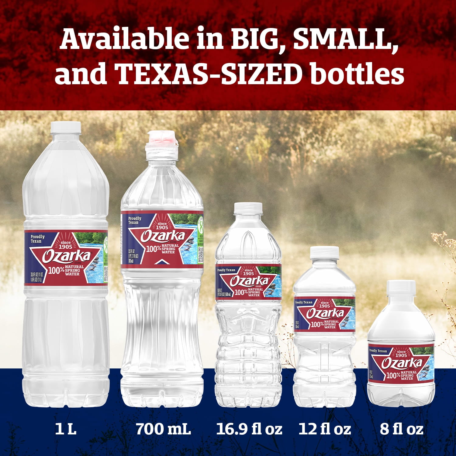 OZARKA Brand 100% Natural Spring Water, 33.8-ounce plastic bottles (Pack of 15) - 2