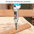 thumbnail image 4 of Square Hole Drill Fixing Bracket, Wear Resistant Squarehole Drill Bit Adapter Universal  for Woodworking Projects, 4 of 7