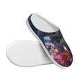 thumbnail image 3 of Picia Astronaut In Cosmic Garden for Women's Lamb-hug Comfy Fleece House Slippers Memory Foam, Slip-on House Shoes Indoor Outdoor-46/47, 3 of 7