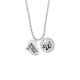 thumbnail image 2 of Delight Jewelry Silvertone Large Mother of the Bride Heart Silvertone Script Initial Disc - W - Charm Necklace, 20"+3", 2 of 4