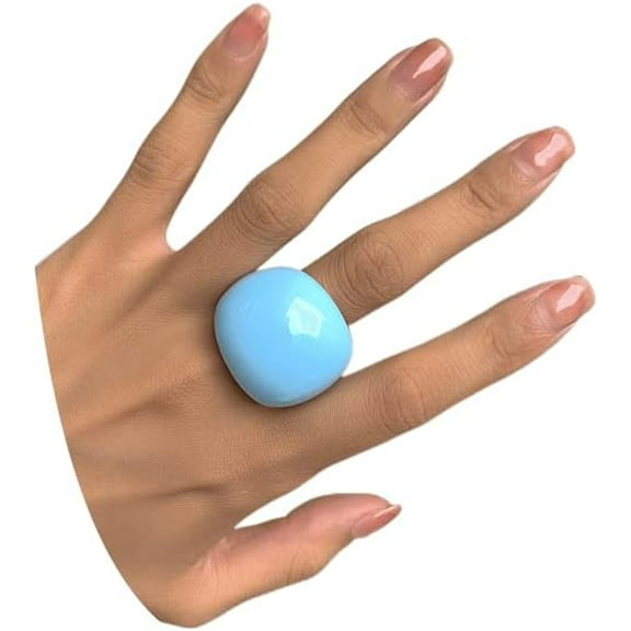 Multicolor Resin Chunky Rings.Transparent Acrylic Rings Exaggerated Knuckle Finger Rings Charm Geometric Jewelry Gifts for Women
