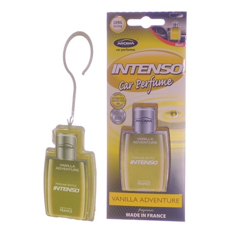 Aroma Intenso GEL Car Perfume Long Lasting Car Air Freshener, Vanilla (Best Long Lasting Car Freshener)