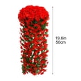 thumbnail image 3 of Guirnalda colgante de flores artificiales de violeta con orquídeas de seda, arreglo floral decorativo reutilizable para bodas, eventos, decoración del hogar y jardín., 3 of 6