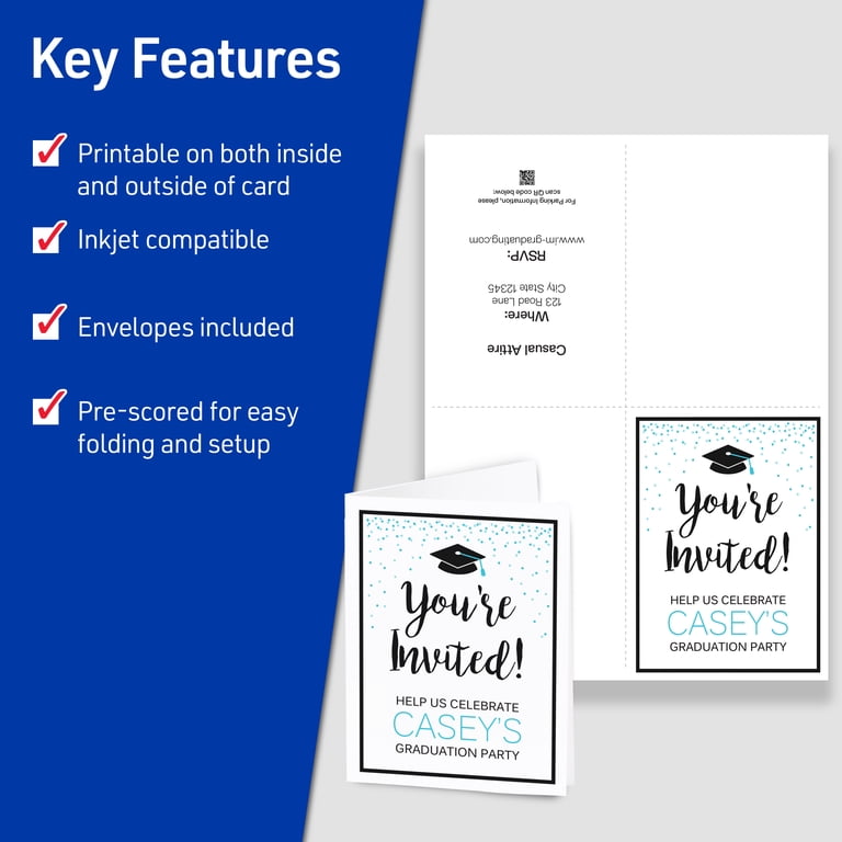 Avery DIY Gift Pack: Blank Printable Greeting Cards with Envelopes
