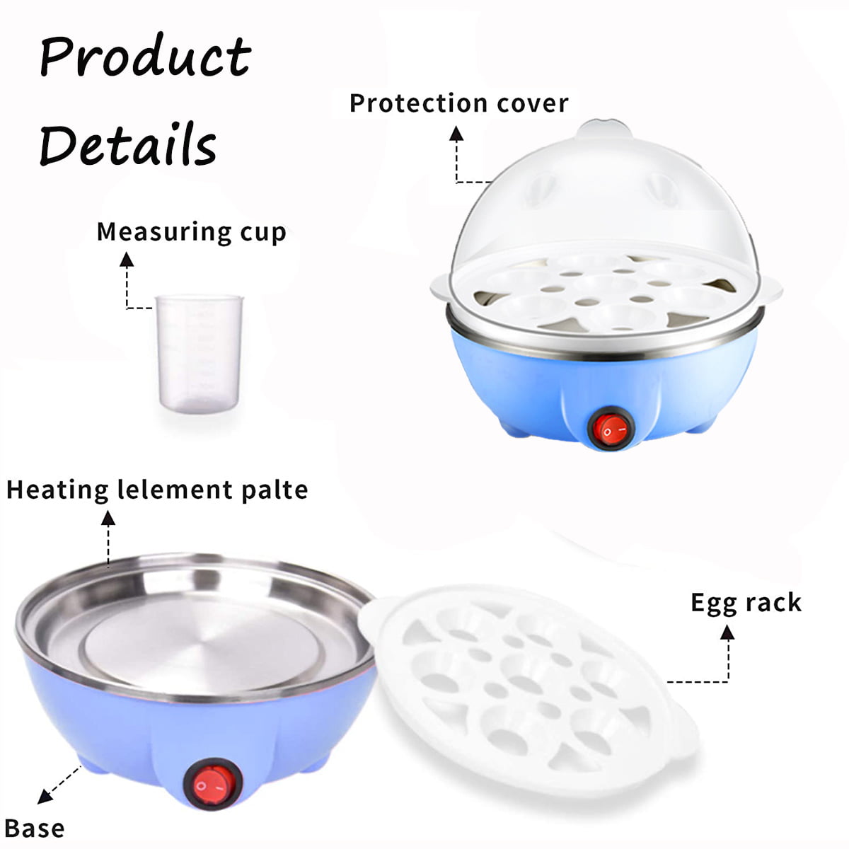 Buy Wholesale China Hard Boiled Medium Soft 6 Eggs Capacity Rapid Egg  Cooker Poacher Boiler & Egg Boiler at USD 3.45