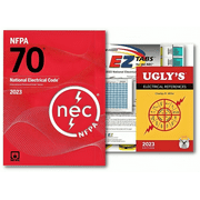 2023 NEC Code Book Paperback NFPA70 + 2023 Ugly's Electrical Reference Spiral with Color Coded EZ Tabs