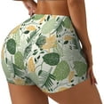 thumbnail image 2 of Wukai Hawaiian Style Print Pack Biker Shorts for Women Yoga Workout Gym Running Scrunch Active Shorts-, 2 of 8
