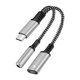 thumbnail image 1 of Tipo C 2 en 1 trenzado adaptador de auriculares convertidor de audio digital adecuado, 1 of 2