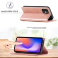 thumbnail image 4 of Compatible with iPhone 12 Mini Wallet Case, PU Leather Flip Folio Case with Card Holders RFID Blocking Kickstand [Shockproof TPU Inner Shell] Phone Cover For iPhone 12 Mini, rosegold, 4 of 11