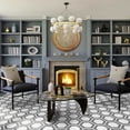 thumbnail image 6 of The Tile Life Kykuit 8.6" x 9.8" White Satin Porcelain Floor and Wall Tile, Case of 18, 6 of 17
