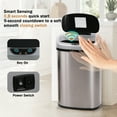 thumbnail image 2 of YRLLENSDAN 13 Gallon Touch Free Trash Can with Lid Auto Open, Motion Sensor Kitchen Garbage Can Stainless Steel Dustbin for Kitchen with Anti-Fingerprint Mute Trash Bin for Office Bedroom, 2 of 8
