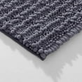 thumbnail image 3 of Zebrux Non Slip Thick Shaggy Chenille Bathroom Rugs, Bath Mats for Bathroom Extra Soft and Absorbent - Striped Bath Rugs Set for Indoor/Kitchen (20 x 30 + 15 x 23'', Dark Gray), 3 of 5