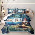 thumbnail image 2 of Erosebridal 3D Camping Camper Quilt King,Cartoon Cute Gnome King Coverlet Set For Kids Girls,3 Pieces, 2 of 7