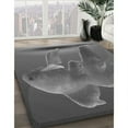 thumbnail image 2 of Ahgly Company Indoor Round Patterned Battleship Gray Area Rugs, 6' Round, 2 of 6