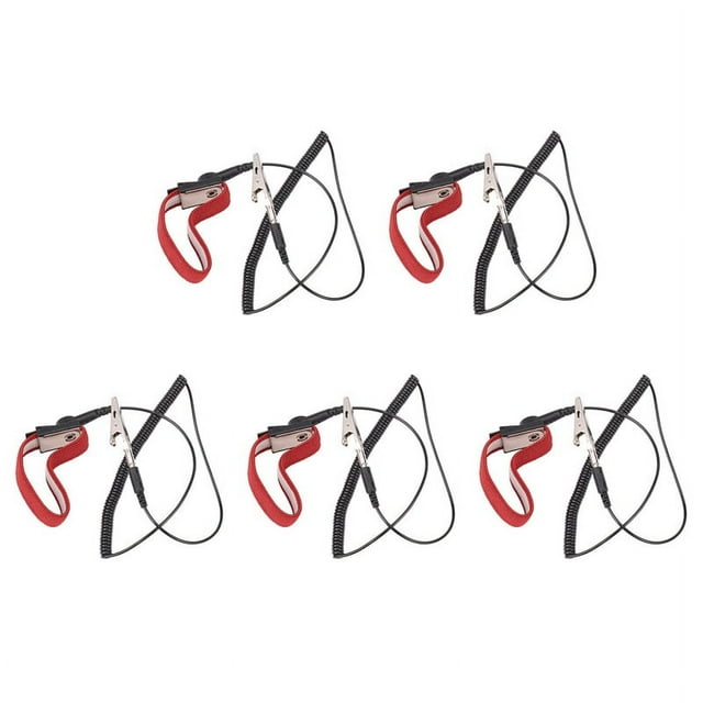 5X EsD AntiestáTico Correa Ajustable Pulsera AntiestáTica con Conexión una Pulsera