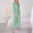 thumbnail image 3 of Balery Tropical Pineapple Pattern Pajama Sets for Women Long Sleeve 2 Piece Sleepwear Loungewear Sets Soft PJ's with Pockets Long Sleeve Comfy Pj Sets-X-Large, 3 of 7