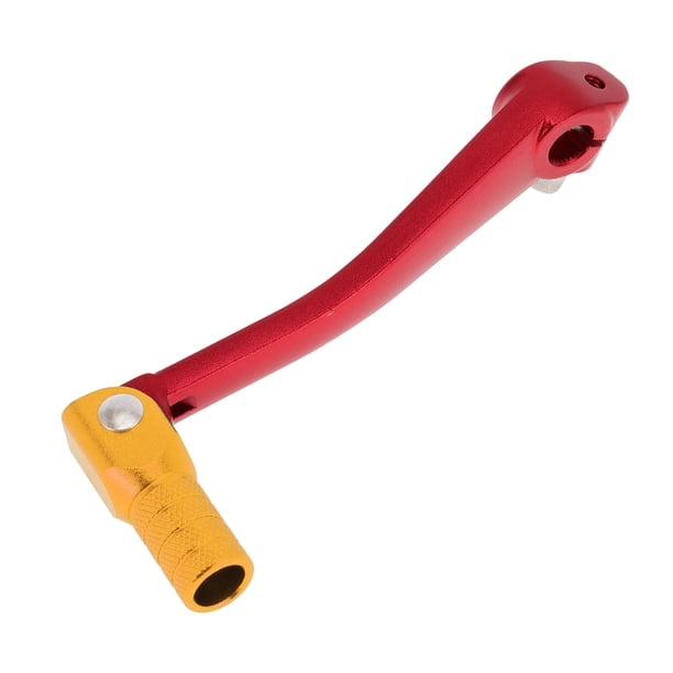 Palanca de cambio de motocicleta plegable para Bosuer 125, aleación de aluminio, palanca de cambio roja con cabeza dorada