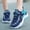 Sky Blue, variant on VOUZZA Boys Athletic Sneakers Breathable Single Mesh Knit Upper Lightweight Hook and Loop Sport Running Shoes Kids 5-12
