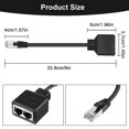 thumbnail image 4 of Gigabit Ethernet Splitter Rj45 Male To 2 Female Adapter Cable Ethernet Socket Connector Extension Cable, 4 of 8