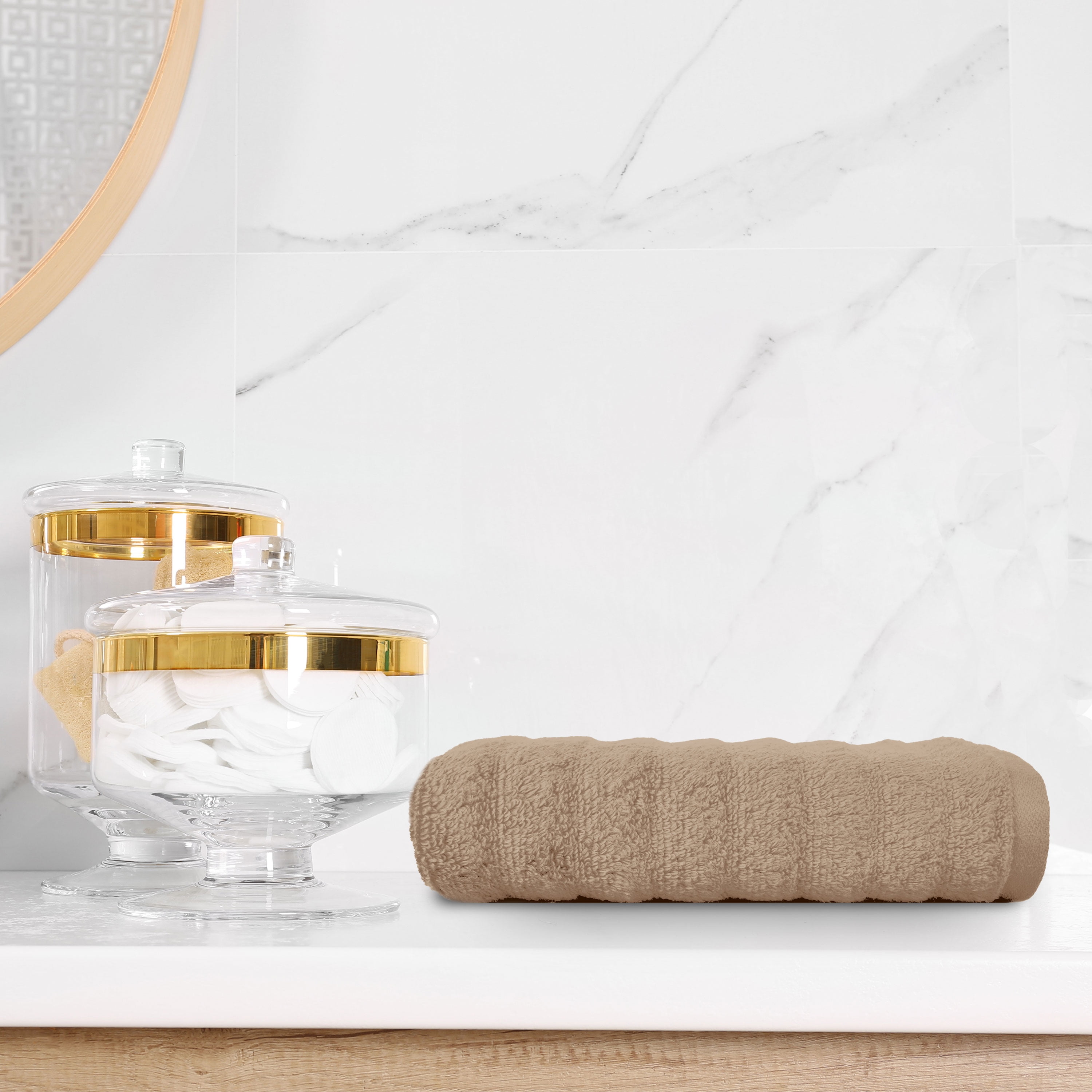 Mainstays Performance Textured Bath Towel, 54" x 30", Acorn