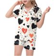 thumbnail image 2 of ameIAEA Valentines Day Pajamas Kids Short Sleeve Button Down Sleepwear Print Pjs Loungewear, 2 of 5