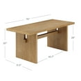 thumbnail image 4 of Nathan James Briggs Modern Dining Table for 6, Small Rectangle Dining Table, 6-Person Light Wood Dining Table, Solid Wood Modern Dining Table in Light Brown Finish, 4 of 5