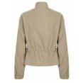 thumbnail image 5 of Winter Jacket for Women Long Sleeve Zip Up Going Out Pockets Cargo Jackets Casual Fall Womens Outerwear Khaki M, 5 of 9