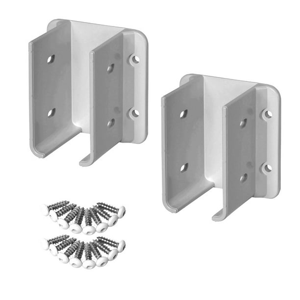 White Vinyl Fence 2Pack Bracket Kit