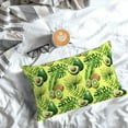 thumbnail image 5 of Honeii Kiwi and Avocado Print Pillow Cases,Plush Throw Pillow Covers,Decorative Pillowcase for Sofa, Couch, Living Room-16"x24", 5 of 6