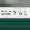 thumbnail image 5 of Raised Garden Bed Metal Galvanized Elevated Above Ground Standing Planters Boxes 4×2×1FT Outdoor Rectangle for Vegetables Flower Herb, Green, 5 of 5