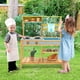 thumbnail image 4 of Costway Juguete de Cocina de Madera para Niños con Grifo Caja de Agua Fregadero Desmontable 3 Ganchos Colgantes Estante Activo 2 Estantes Fijos, 4 of 9
