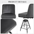 thumbnail image 2 of Counter Height Bar Stools 38.2"H Swivel Bar Stools with Back Modern Velvet Upholstered Bar Chairs Counter Stools with Metal Legs, 2 of 9