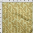 thumbnail image 3 of oneOone Cotton Poplin Dark Mustard Fabric Leaves Block Dress Material Fabric Print Fabric By The Yard 56 Inch Wide, 3 of 4
