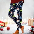 thumbnail image 2 of Gyexs Womens Christmas Leggings Cartoon Reindeer Prints Soft Stretchy Pants Running Workout Leggings Athletic Yoga Pants, Dark Green, Size M, 2 of 5
