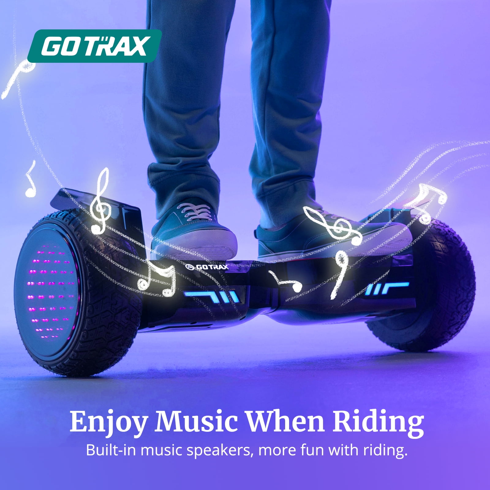 GOTRAX - Brandclub - GOTRAX Quest Pro Hoverboard, 7.5mph,Dual 250