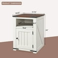 thumbnail image 3 of IFGET Farmhouse Nightstand with Storage Shelves, SideTables with USB for Living Room Bedroom, 3 of 6