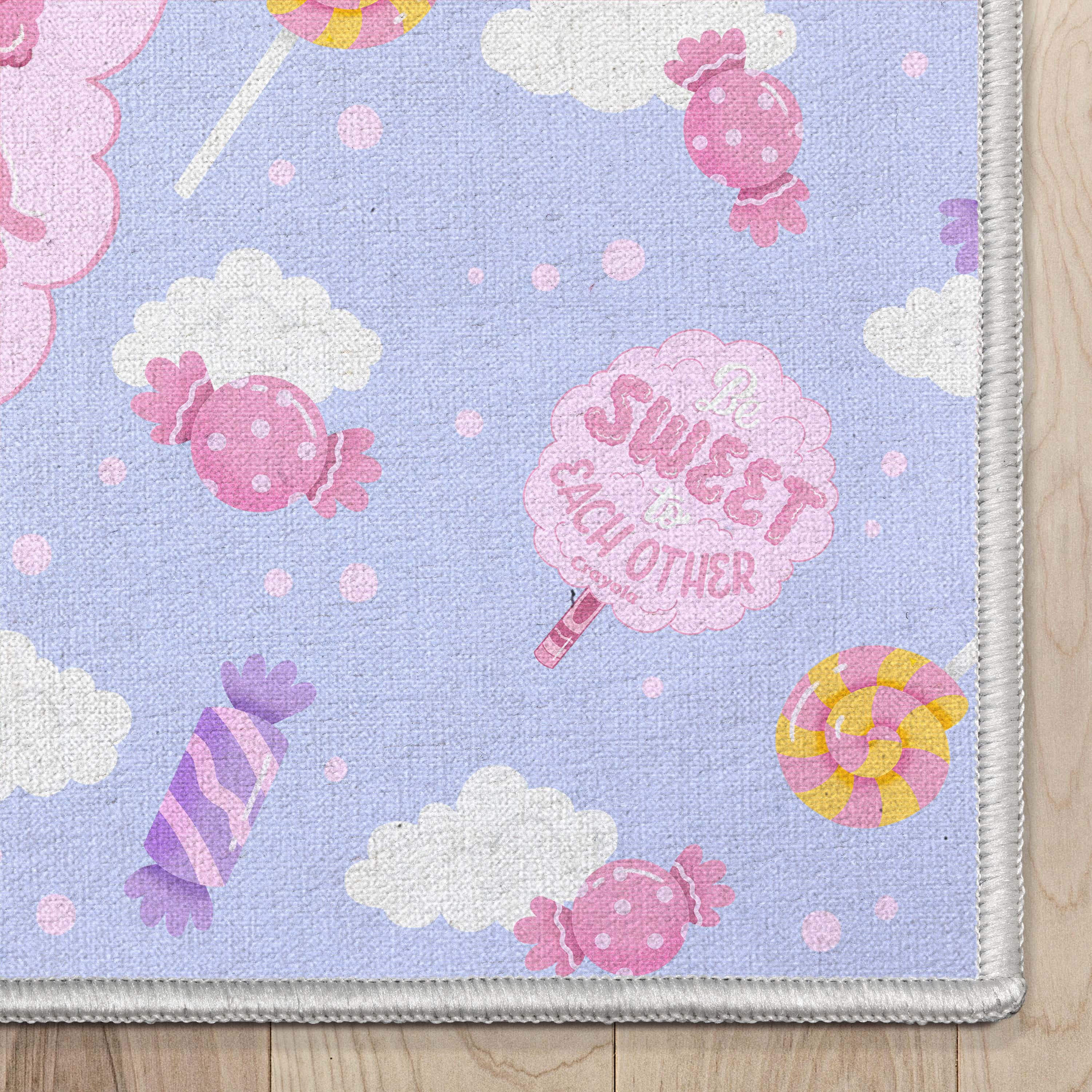 Crayola Collection By Well Woven Be Sweet Lilac 20" x 5' Runner Rug