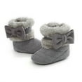 thumbnail image 7 of Dmsael Baby Winter Boots Baby Boys Girls Shoes Infant Furry Boots Winter Booties for First Walker Grey,4.5, 7 of 7