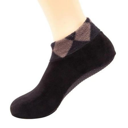 

JNGSA Men s Winter Warm Double-faced Fleece Bed Sock Non Slip Slipper Floor Socks Hot Clearance