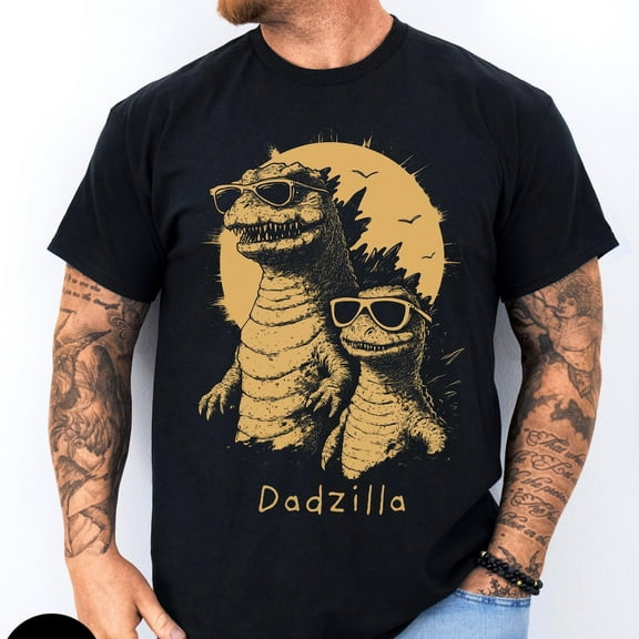 Dadzilla Shirt, Fathers Day Gift, Funny Dad Tee, Father'S Day Shirt, Matching Family Shirt, Birthday Gift Dad Unisex S-5XL Hot Trending Shirt, Vintage Birthday Gift