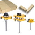 thumbnail image 1 of 3Pcs Milling Cutter, Efficiency Accurately Stile Router Bit Set, for Wood Particle Board Medium Density Fiberboard Plywood Compact Panel, 1 of 8