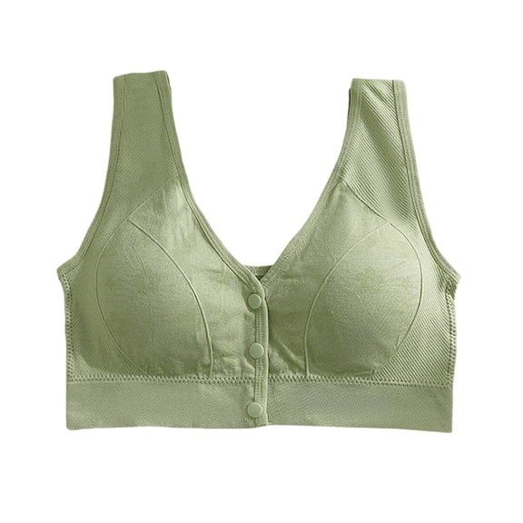 Qingpeng Womens Front Closure Bras Wide Straps No Underwire Soft Support Comfy Breathable Everyday Casual Sleep Bras