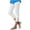 02-White, variant on QATAINLAV Womens Floral Lace Stitching Leggings Elastic High Waisted Stretch Soft Cropped Yoga Pants Solid Slim Legging Capris Black XXL Sales Today