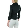 thumbnail image 5 of ToBeInStyle Women's 3/4 Sleeve One Button Stretch Knit Blazer - Black - Medium, 5 of 6