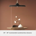 thumbnail image 6 of Hunter - Moriso 1-light Matte Black, Large Pendant Light, Dimmable, Traditional Style, Saucer Shaped, for Bedrooms, Dining, Living Rooms - 48148, 6 of 8