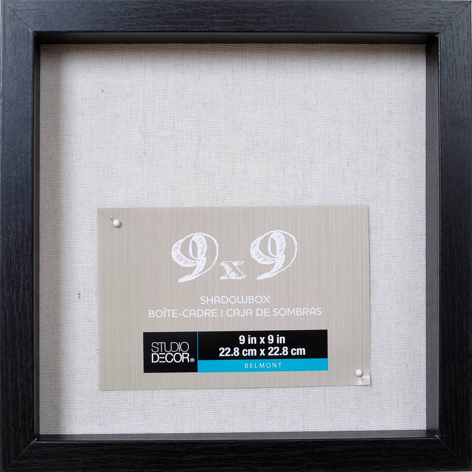 9" x 9" Black Belmont Shadow Box by Studio Decor - Memory Box Display Case for Keepsakes - Mementos - Memorabilia - Bulk 8 Pack