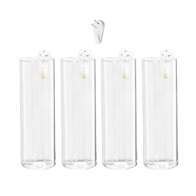 4x Estaciones de propagación de plantas de aire Tubo de ensayo Florero Arte Florero transparente Florero para colgar en la pared Tubos para macetas