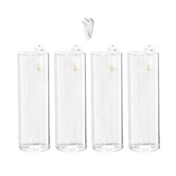 4x Estaciones de propagación de plantas de aire Tubo de ensayo Florero Arte Florero transparente Florero para colgar en la pared Tubos para macetas