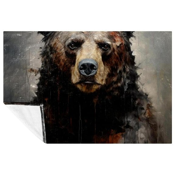 Bear Blanket Bliss Microfiber Throw Blanket: Soft, Warm, and Printed - Lightweight Addition for Sofa, Bed, Couch, Office, and Camping