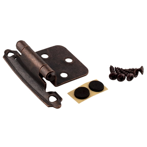 Hardware Resources Self-Closing Overlay Hinge Oil Rubbed Bronze - 2 Pack, Multicolor